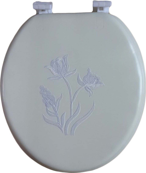 DREAM BATH SOFT CUSHIONED ROUND TOILET SEAT HARDWARE 801 - WHITE