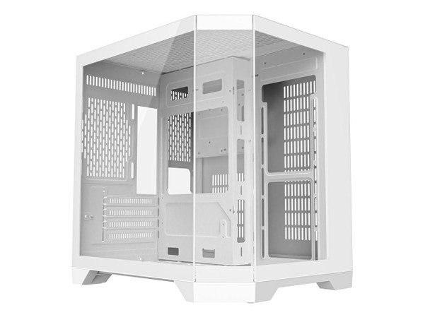 DIYPC DIY-CUBE03-W White Dual USB3.0 Tempered Glass Micro ATX Gaming Computer