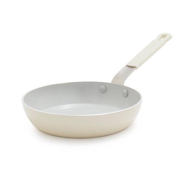 GREENPAN X BOBBY FLAY 8" FRYING PAN SKILLET PFAS-FREE DIAMOND CERAMIC - CREAM