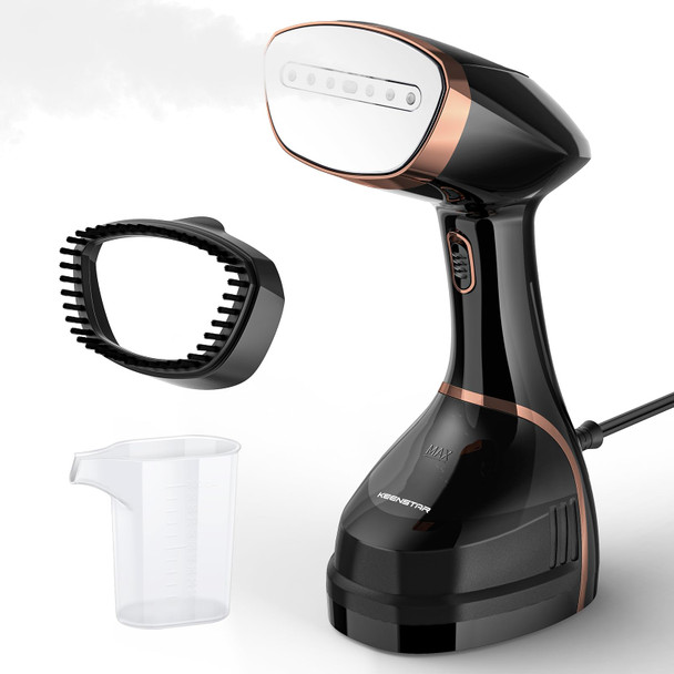KEENSTAR STEAMER CLOTHES HANDHELD GARMENT 1500W 250ML WATER TANK - BLACK/GOLD