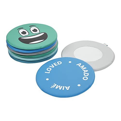 ECR4KIDS SOFTZONE EMOTION PADS WITH MIRROR TRILINGUAL 8-PC CONTEMPORARY MULTI