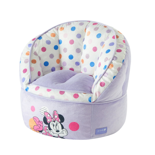 DISNEY MINNIE MOUSE PURPLE POLYESTER BEAN BAG CHAIR - PURPLE