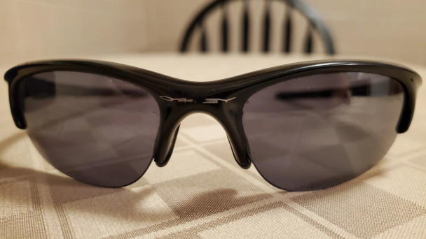 OAKLEY HALF JACKET WRAP SUNGLASSES BLACK FRAMES BLACK LENSES, 60MM - BLACK