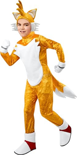 Rubie's Child Sonic Deluxe Tails Costume Youth 7/8 Yellow/White