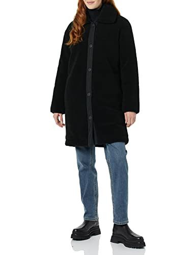 AMAZON ESSENTIALS WOMEN'S OVERSIZED TEDDY SHERPA COAT - SIZE: WOMEN XXL - BLACK New