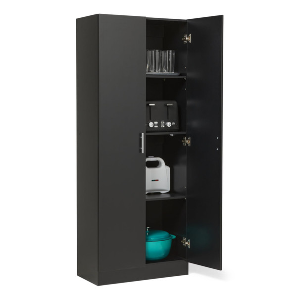 Amazon Basics Storage Cabinet for Kitchen Pantry, Black