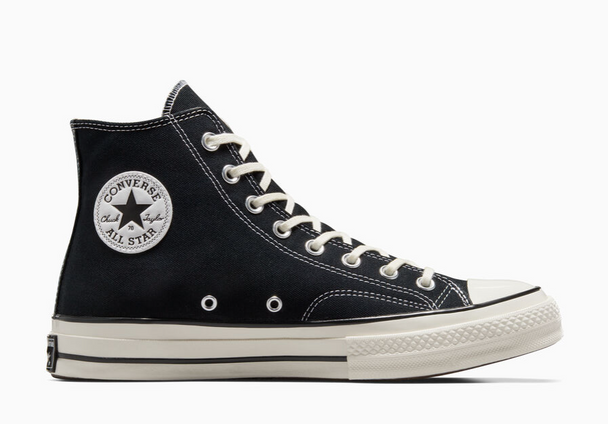 CONVERSE CHUCK 70 CANVAS - SIZE: MEN 9.5 - BLK/WHITE (BLACK/EGRET)