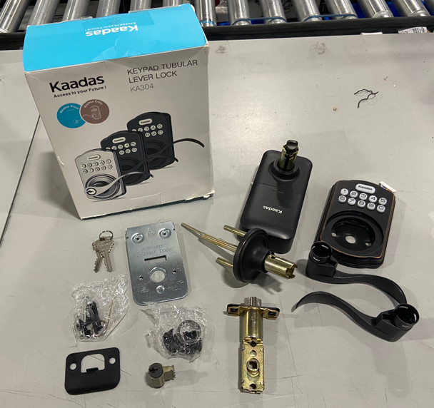 KAADAS KEYPAD TUBULAR LEVER LOCK - OIL RUBBED BRONZE