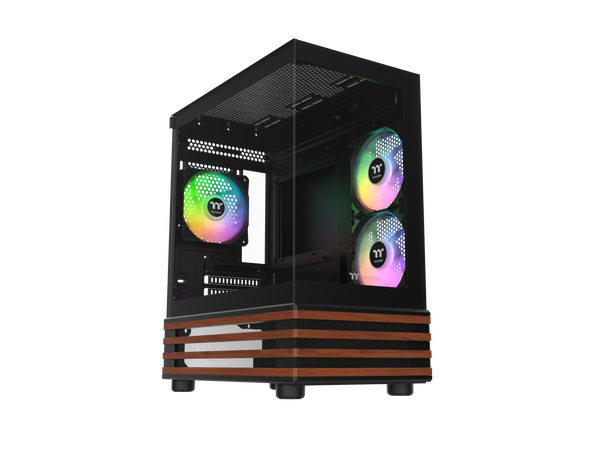 Thermaltake View 170 WS ARGB; Micro Chassis; Bottom Wood Trim; 3x120mm ARGB Lite