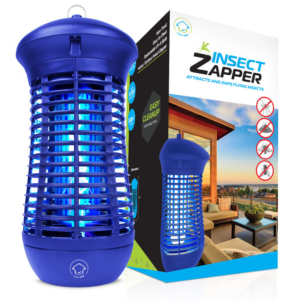 LIVIN’ WELL BLUE BUG ZAPPER INDOOR OUTDOOR 4000V HIGH POWERED GH-18A - BLUE