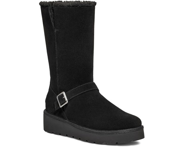 KOOLABURRA BY UGGWOMEN'S KELISSA BUCKLED TALL BOOTS - SIZE: WOMEN 8 - BLACK New