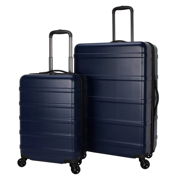 SKYLINE 2PC HARDSIDE SPINNER LUGGAGE SET - NAVY BLUE New