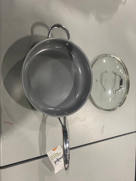 GOODFUL 4QT TITANIUM REINFORCED CERAMIC NON-STICK COOKER WITH GLASS LID - GRAY New
