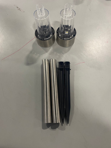 GENERIC SOLAR LIGHTS OUTDOOR WATERPROOF LED LIGHTING LAWN 2PK - STAINLESS STEEL