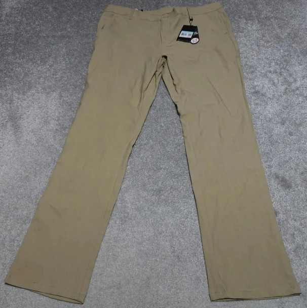 GALAXY BY HARVIC SUPER STRETCH PANTS STRAIGHT CASUAL - SIZE: MEN 38/32 - KHAKI New