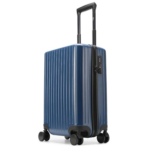 MIAMI CARRYON OCEAN 20" CARRY-ON SUITCASE TSA LOCK POLYCARBONATE SHELL NAVY