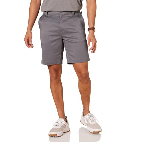 AMAZON ESSENTIALS MENS SLIM-FIT STRETCH GOLF SHORTS - SIZE : 33 - GRAY New