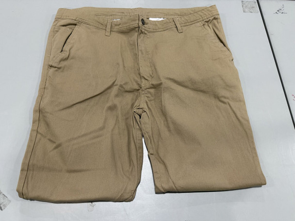 GALAXY BY HARVIC PANTS MEN'S 4 WAY STRETCH CASUAL - SIZE: MEN 38X32 - KHAKI