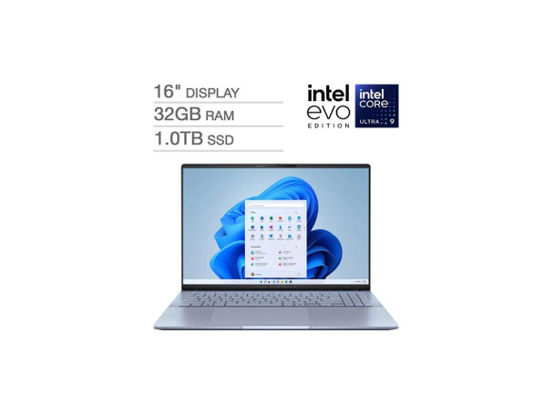 ASUS Vivobook S16 Laptop Intel Core Ultra 9 285H 32GB Memory 1TB SSD 16.0" OLED