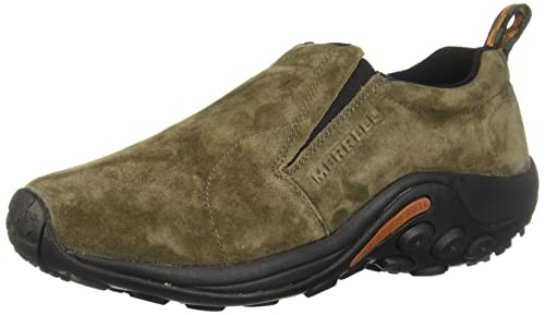 J63787W MERRELL MEN'S JUNGLE LEATHER SLIP-ON SHOE SIZE: MEN 11.5W - BROWN