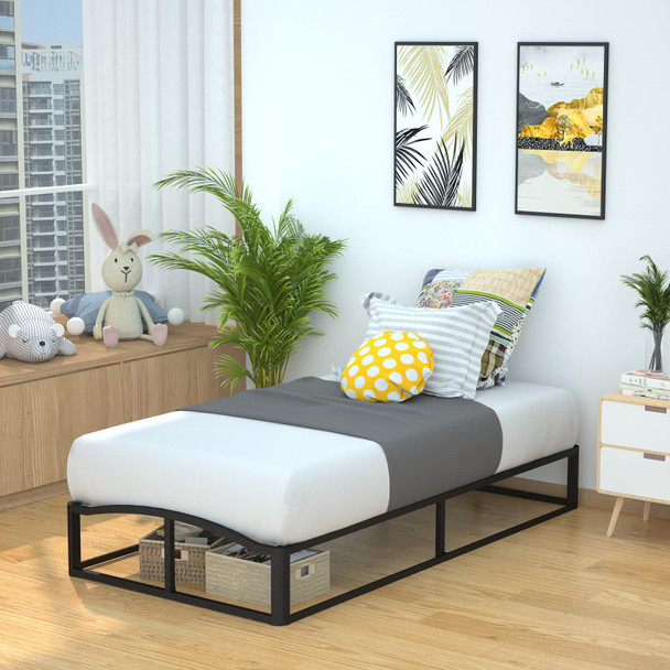 Amazon Basics Metal Platform Bed Frame 10 inches High Twin 10PBECBF-TT - Black