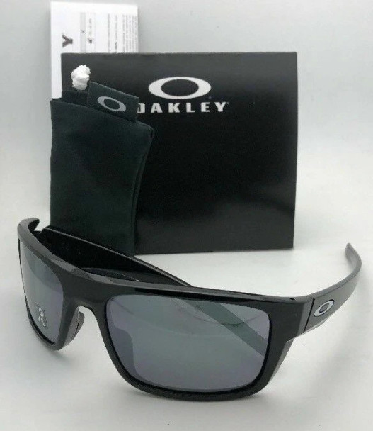 OAKLEY DROP POINT SUNGLASSES POLISHED BLACK FRAME BLACK IRIDIUM LENSES 61-18-132