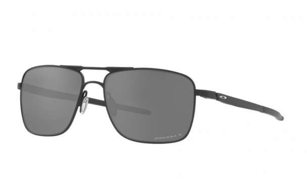 OAKLEY GAUGE 6 SUNGLASSES - SATIN BLACK FRAMES, PRIZM BLACK POLARIZED LENSES