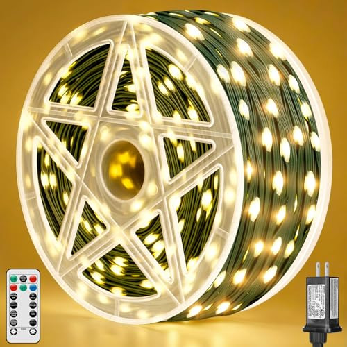 BRIGHTEVER Christmas Lights for Tree, 1100 Bulbs 360FT, Warm White