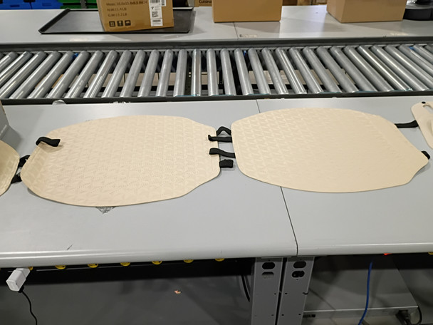 TAPHA LUXURY SUEDE LEATHER UNIVERSAL CAR SEAT COVER WITH HEADREST 2 PCS - BEIGE