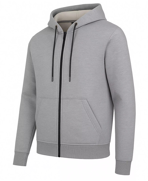 BLUE ICEMEN'S FULL-ZIP LONG-SLEEVE HOODIE - SIZE: XL - HEATHER GRAY New