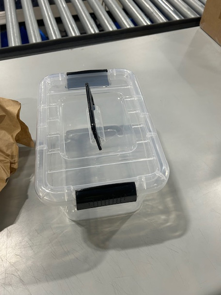 CETOMO 6LX6 PACK STORAGE BOXES, STORAGE BOX WITH LIDS AND HANDLE,CLEAR, 6L-6PACK