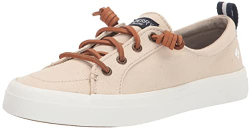SPERRY WOMEN'S CREST VIBE CORE SNEAKER - SIZE: WOMEN 6.5 - LINEN BROWN