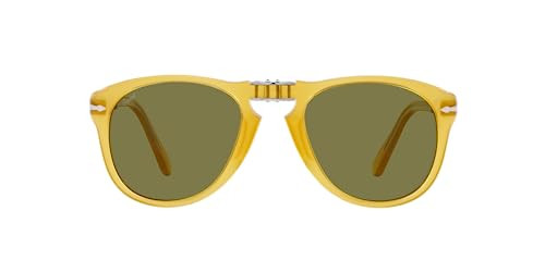 PERSOL STEVE MCQUEEN AVIATOR - OPAL YELLOW FRAME, POLARIZED GREEN LENSES