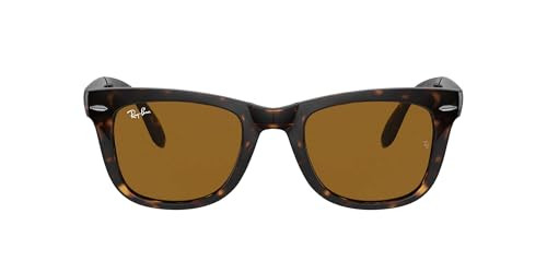 RAY-BAN RB4105 FOLDING WAYFARER SQUARE SUNGLASSES SIZE: 54-20 B15 BROWN LENSES