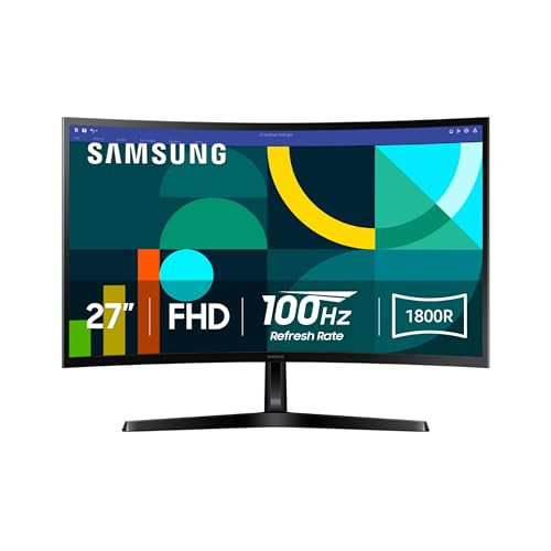 SAMSUNG ESSENTIAL S3 FHD 1800R 100HZ LS27D366GANXZA - BLACK