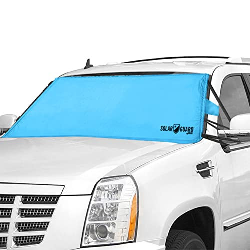 SOLARGUARD PLUS SUNSHADE FOR CAR WINDSHIELD - POOL BLUE XL SIZE -53243-BLUE