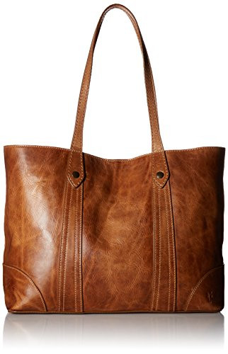 FRYE WOMENS MELISSA SHOPPER TOTE BAG STYLIST LARGE HANDBAG - BROWN New