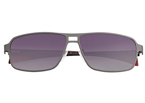 BREED MERIDIAN SUNGLASSES, GUNMETAL FRAME, BLACK GRADUATED POLARIZED LENS