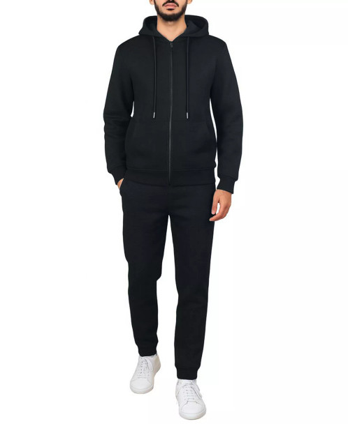 BLU ROCK NEW YORK HOODIE JOGGER SWEATPANTS 2-PIECE SET - SIZE: MEN M - BLACK New