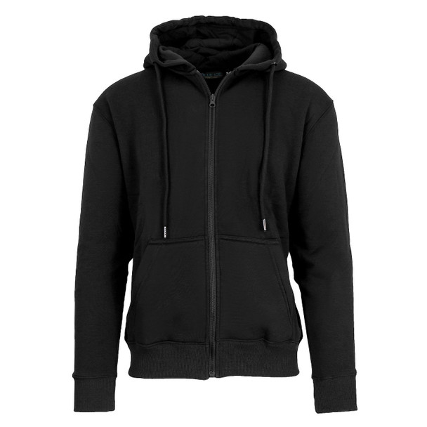 BLUE ICE MEN'S FULL-ZIP HOODIE - SIZE: MEN XL - BLACK
