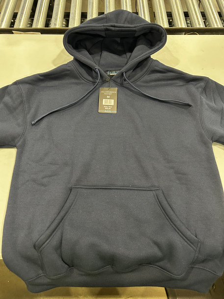 BLUE ICE PREMIUM CLOTHING MEN'S FLEECE-LINED PULLOVER HOODIE - SIZE: M - NAVY New