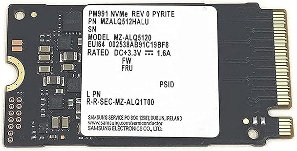 SAMSUNG PM991 512GB SSD M.2 2242 42MM NVME PCIE - BLACK