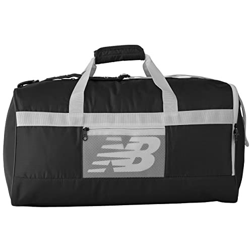 NEW BALANCE DUFFEL BAG, CORE PERFORMANCE MEDIUM TRAVEL GYM BAG - BLACK New