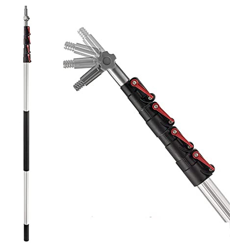 WHISTLER 6-24 FOOT EXTENSION POLE - PREMIUM TELESCOPIC POLE - SILVER BLACK 24FT New