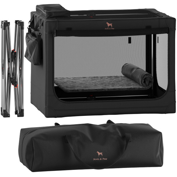NOAH & PAW COLLAPSIBLE DOG CRATE 36 INCHES, XL DOG CRATE 36*25*23 - BLACK