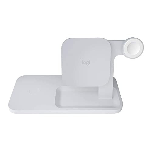 LOGITECH POWERED 3-IN-1 DOCK WIRELESS CHARGING DOCK 950-000015 - WHITE