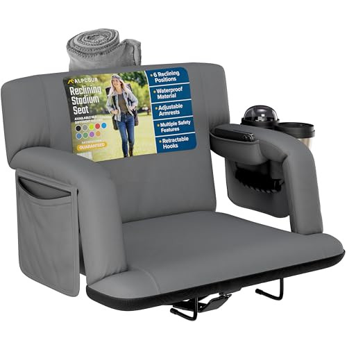 Reclining Stadium Seats for Bleachers with Back Support – Wide Bleacher Chair