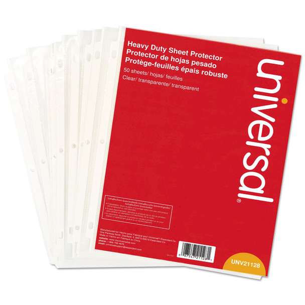 Universal UNV21128 Top-Load Poly Sheet Protectors