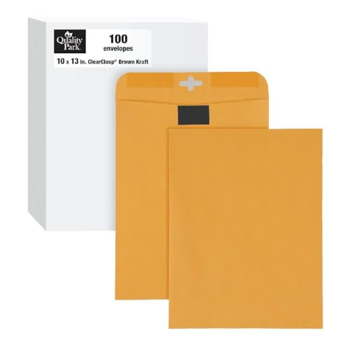 QUALITY PARK POSTAGE SAVING CLEARCLASP, CHEESE BLADE FLAP, BROWN/KRAFT (43768)