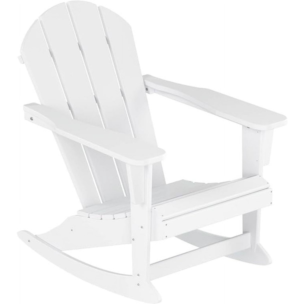 TRAPPER'S PEAK HDPE ADIRONDACK ROCKING CHAIR (WHITE)